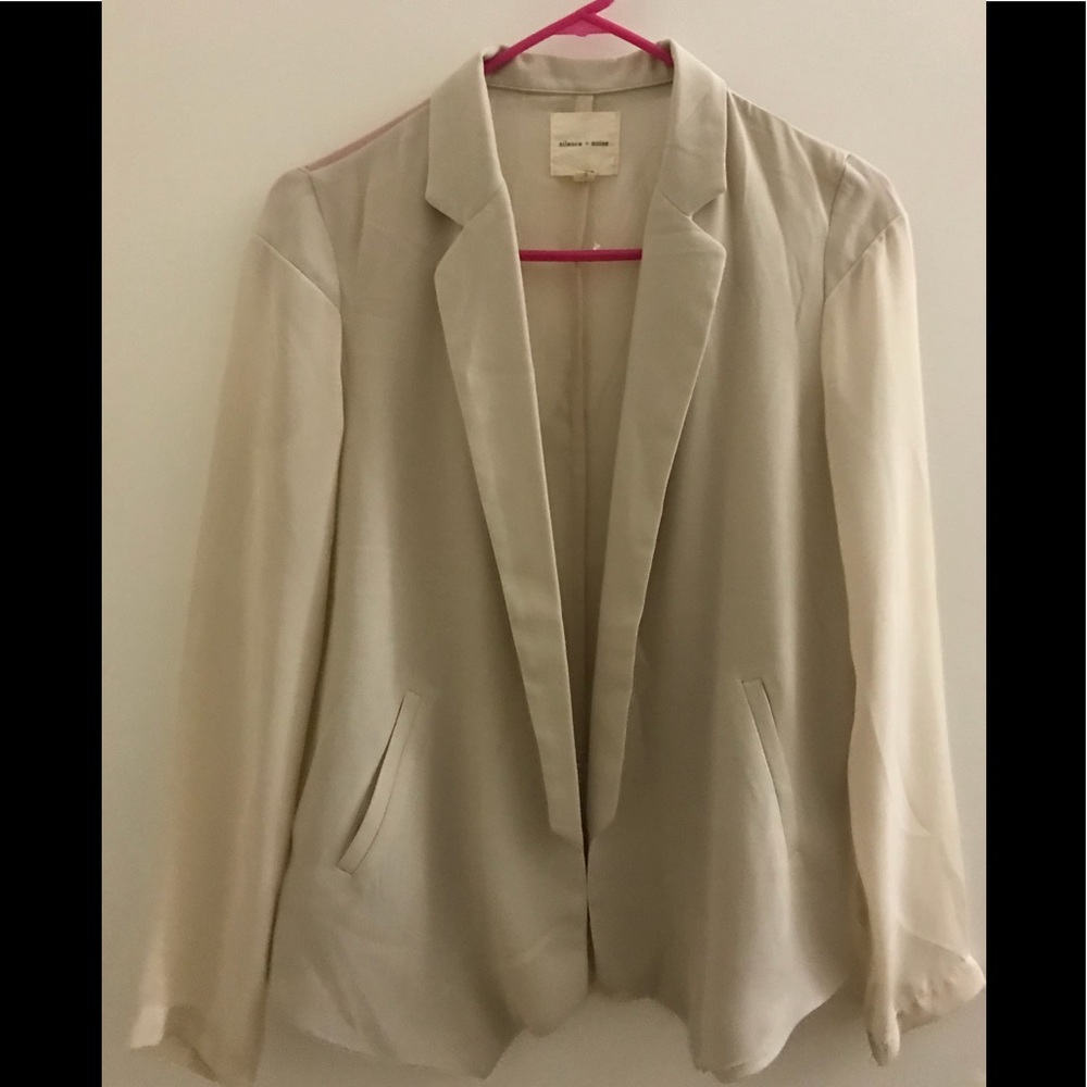 Sheer cream color blazer